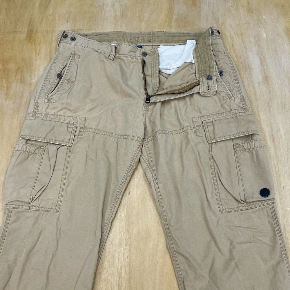 Vintage Polo Ralph Lauren Cargo Pants Mens 38x30 Relaxed Fit Khaki